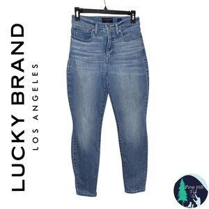 Lucky Brand Skinny Jeans Womens 6 / 28 Ankle Blue Light Wash Mid Rise EUC